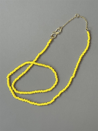 Annavii Kala Ensfarvet Halskæde Yellow